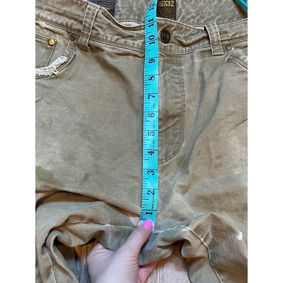 Kühl Rydr Crag Series Mens Tan Distressed Outdoor Pants W36xL32 Cotton Blend‎ - Picture 5 of 12
